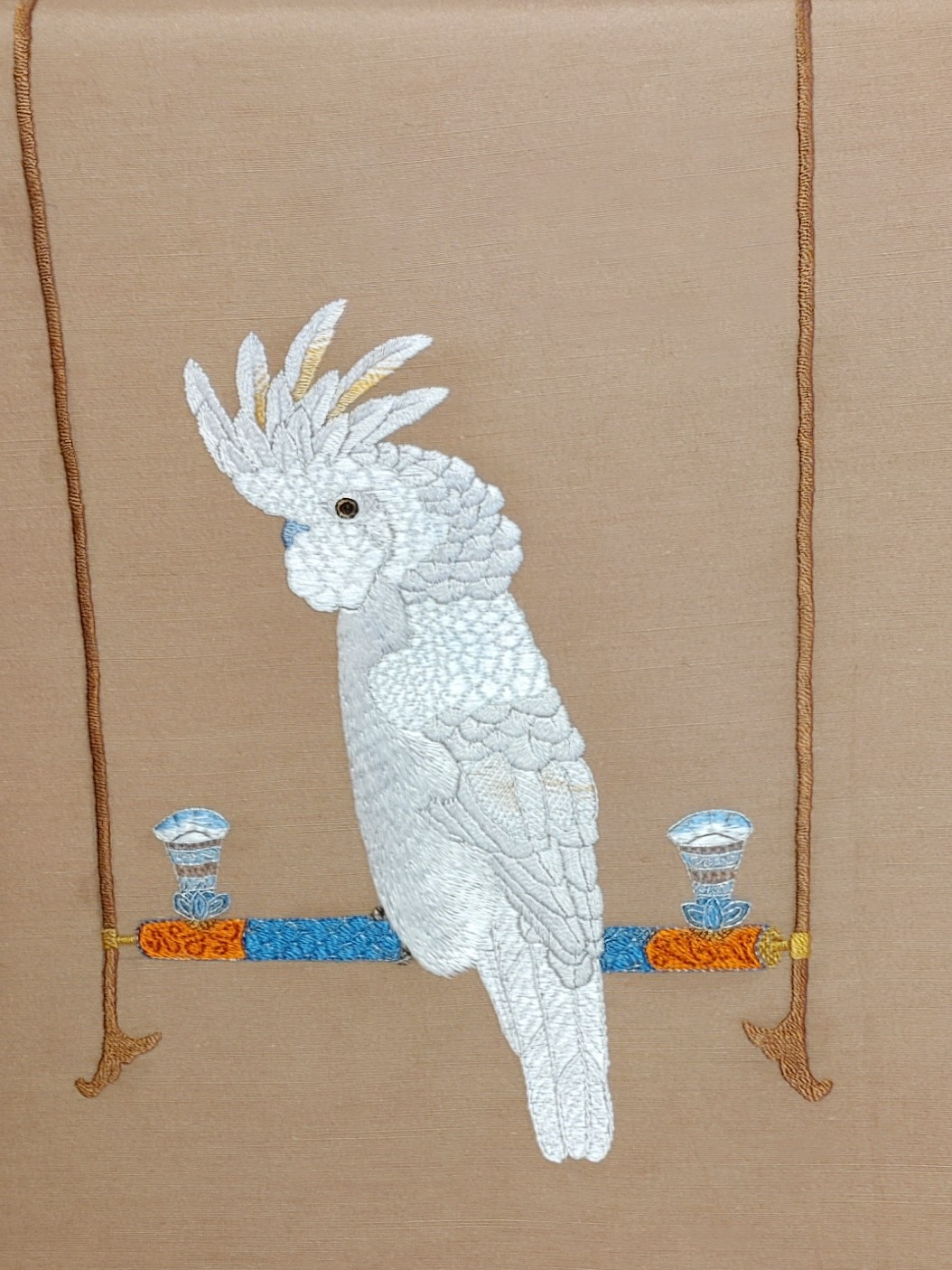 鳥編５ 日本刺繍教室開催 作家 笹原木実は東京横浜谷中表参道でお稽古やっています